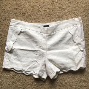 Cynthia Rowley cotton/linen blend white shorts